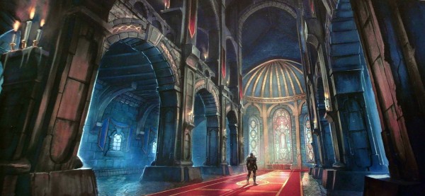 Wayrest Cathedral - despite its glories, most Bretons are in the marketplace, worshiping money